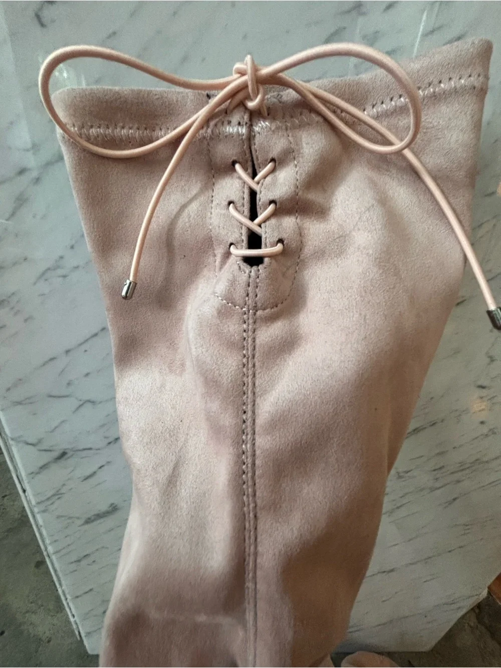 Sexy Chinese Laundry Women's Over-the-Knee Block Heel boots blush pink